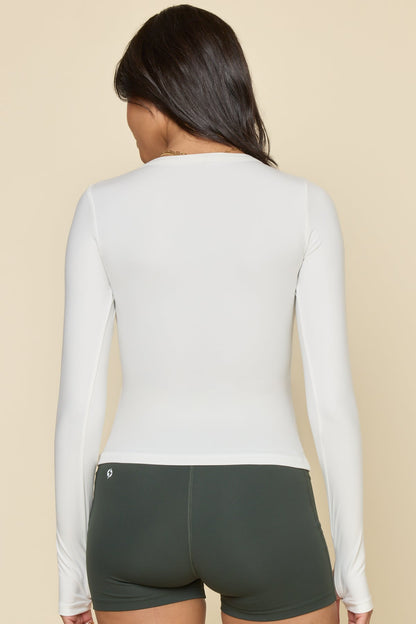 Call Me Baby Long Sleeve Top - White