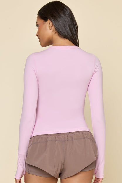 Call Me Baby Long Sleeve Top - Bubblegum