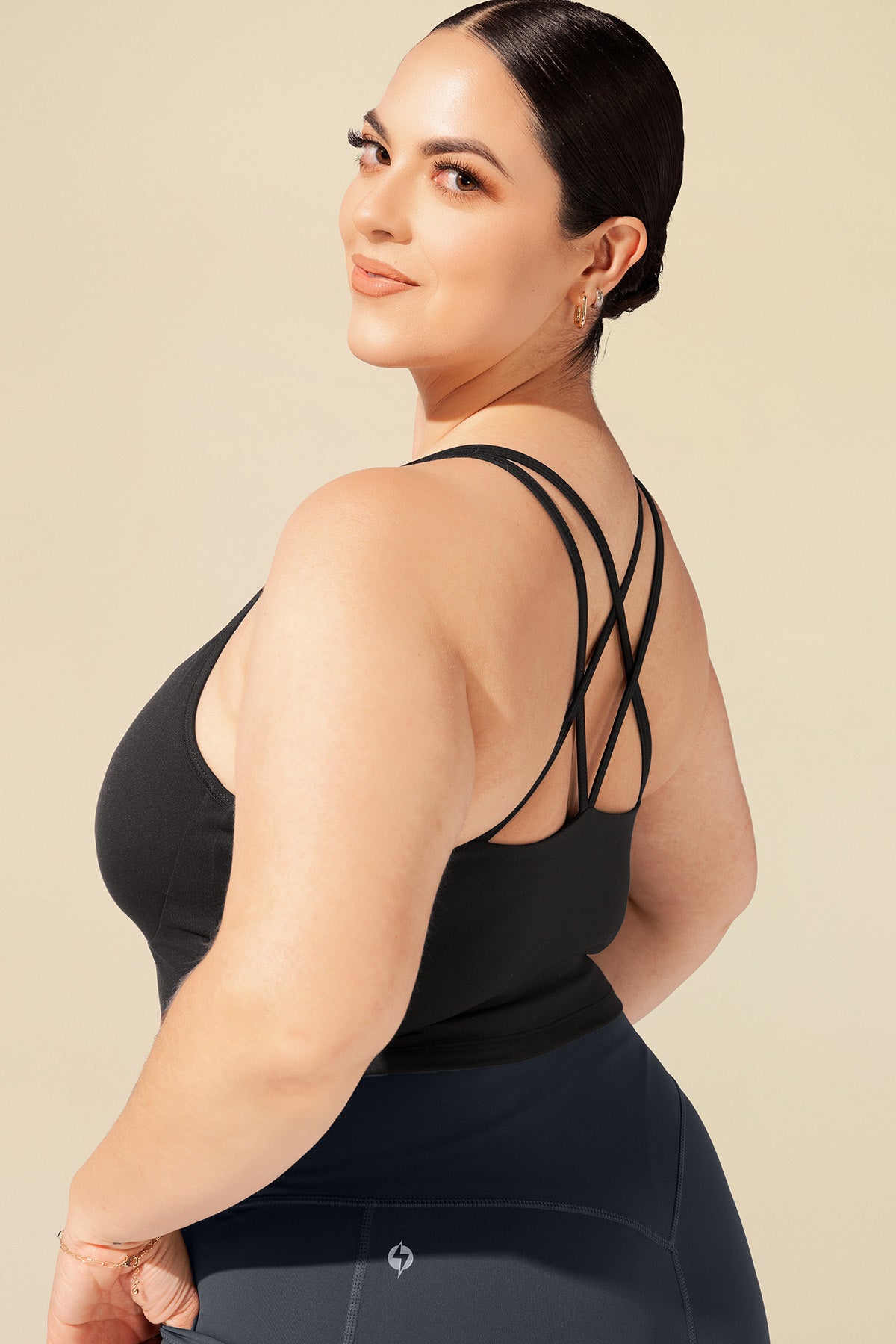 Celeste Mesh Crop Bralette - Black