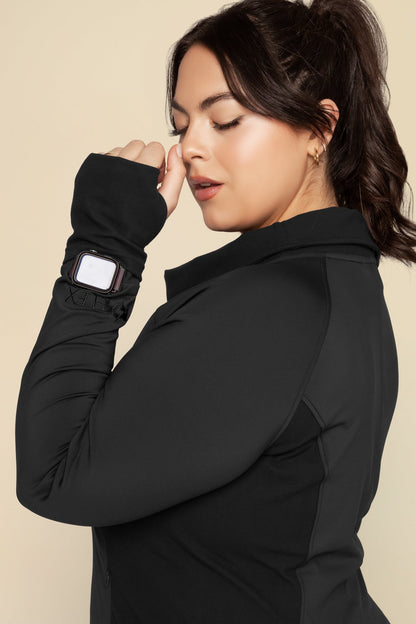 Chasing Pavements Mockneck Pullover - Black