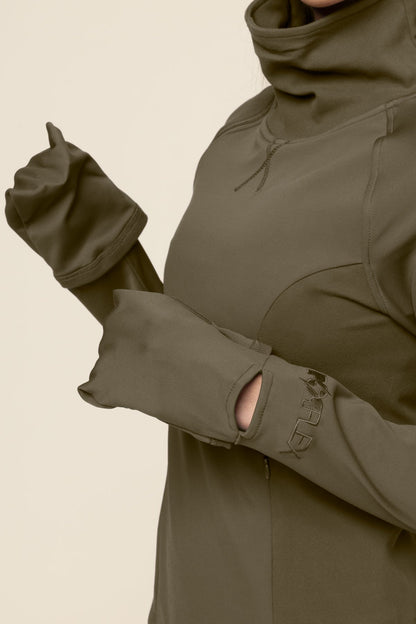 Chasing Pavements Mockneck Pullover - Grasshopper