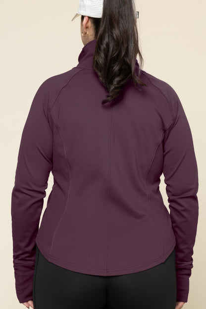 Chasing Pavements Mockneck Pullover - Aubergine