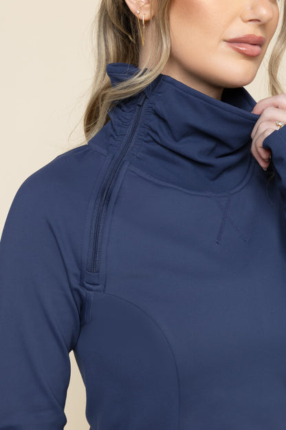 Chasing Pavements Mockneck Pullover - Night Sky