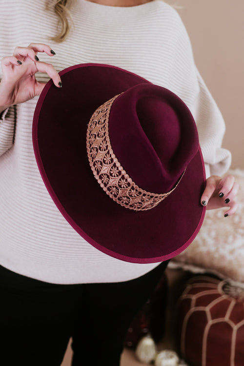 Palmer Rancher Hat, Burgundy