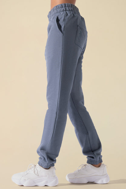 Cloud Rollover Sweatpant - Denim Blue