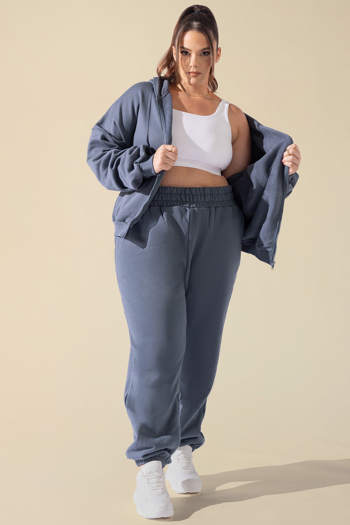 Cloud Rollover Sweatpant - Denim Blue