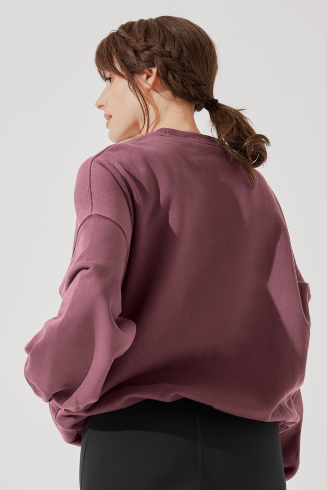 Cloud Crewneck Sweater - Merlot