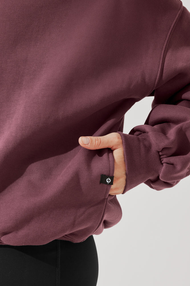 Cloud Crewneck Sweater - Merlot