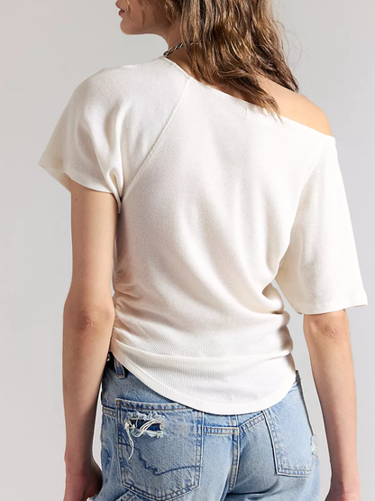 FREE PEOPLE Lucy Off Shoulder Tee