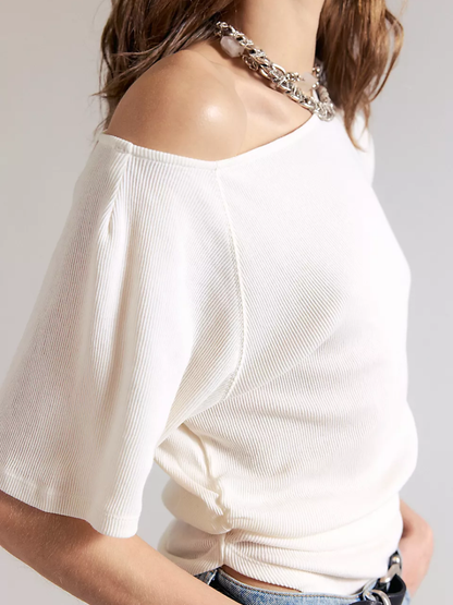 FREE PEOPLE Lucy Off Shoulder Tee