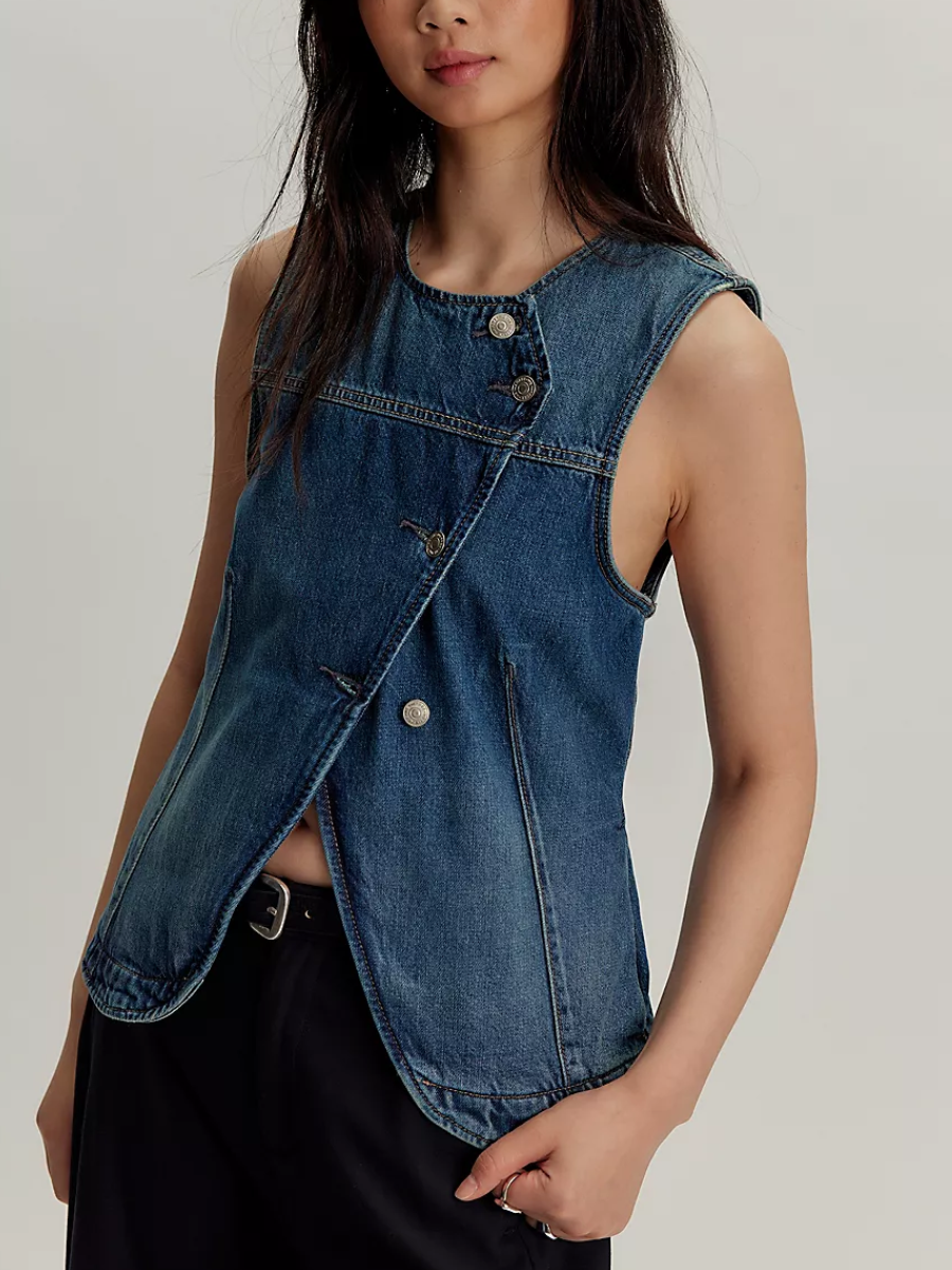 FREE PEOPLE Maris Denim Vest