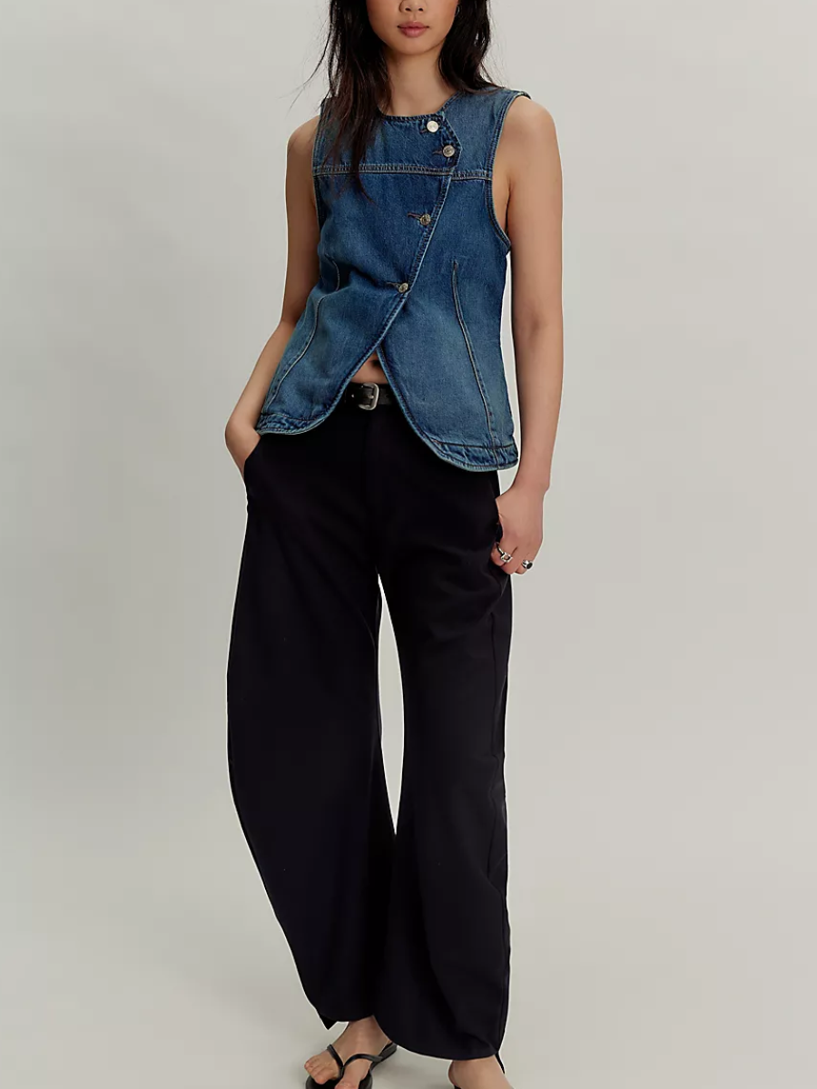 FREE PEOPLE Maris Denim Vest