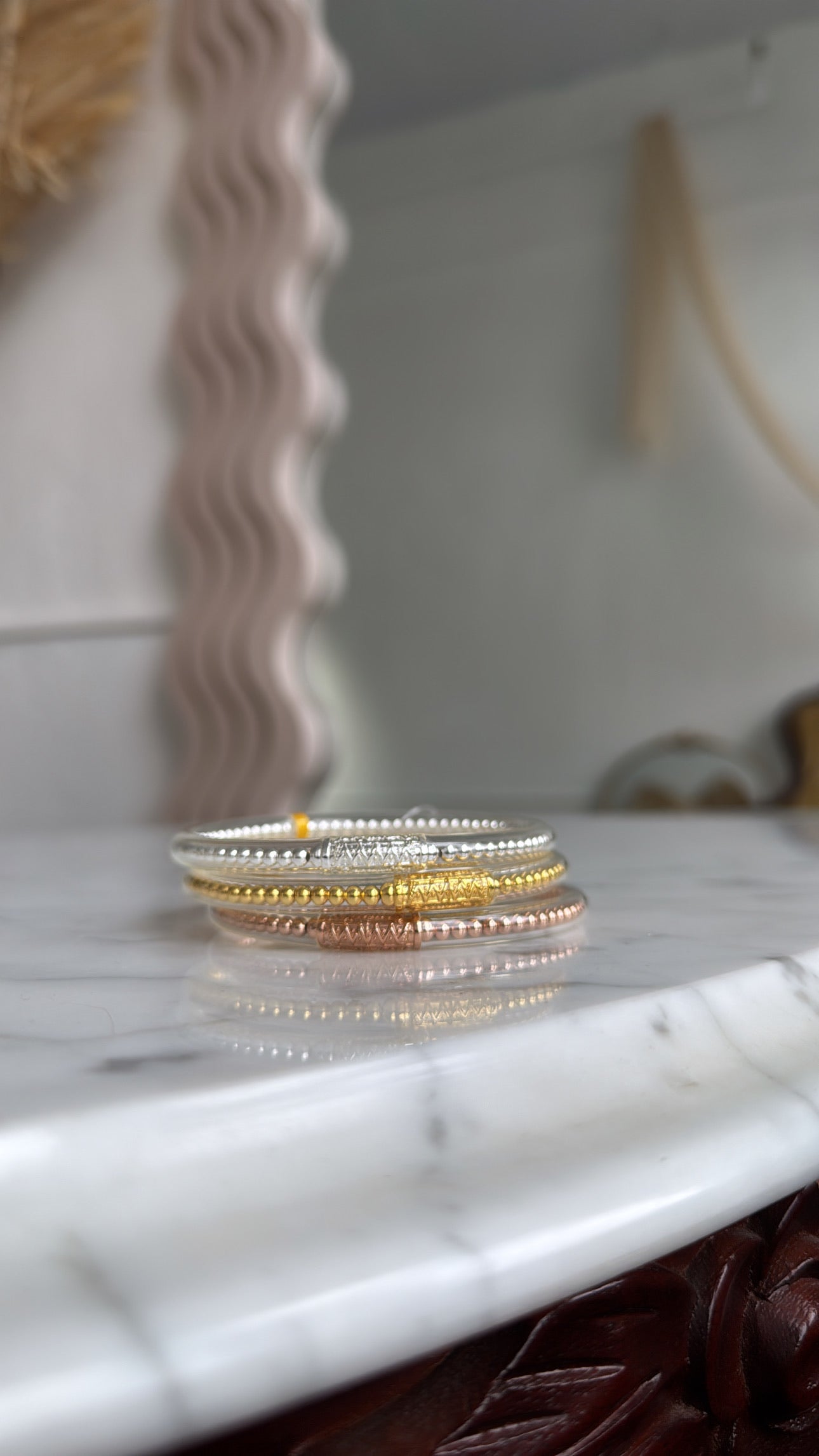 BuDhaGirl: BIBI All Weather Bangles(set of 3)- Serenity Prayer