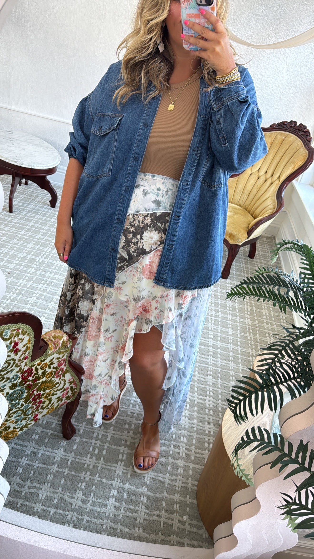 Cowboy Classic Denim Button Up, Risen Dark Wash