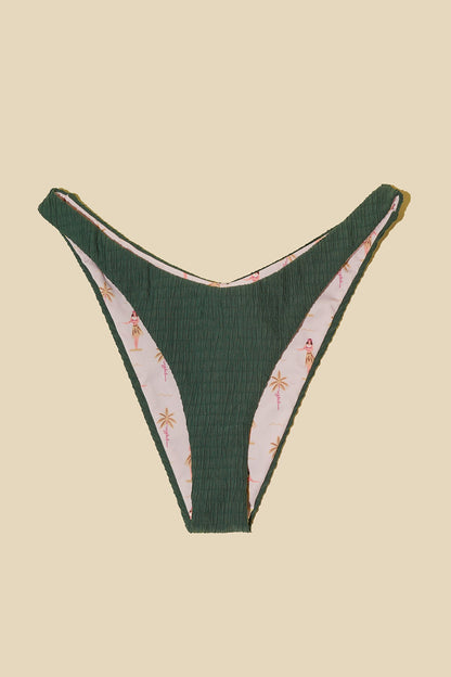Seascape Reversible Bikini Bottom - Green Lagoon Dilly
