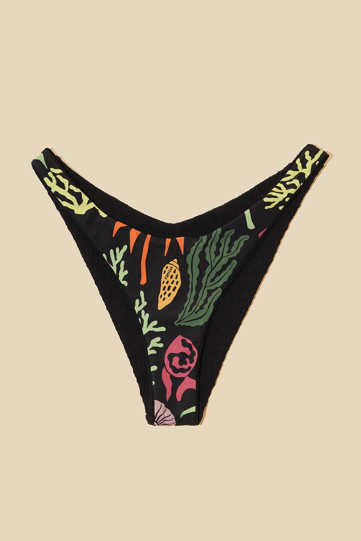 Seascape Reversible Bikini Bottom - Black Dilly