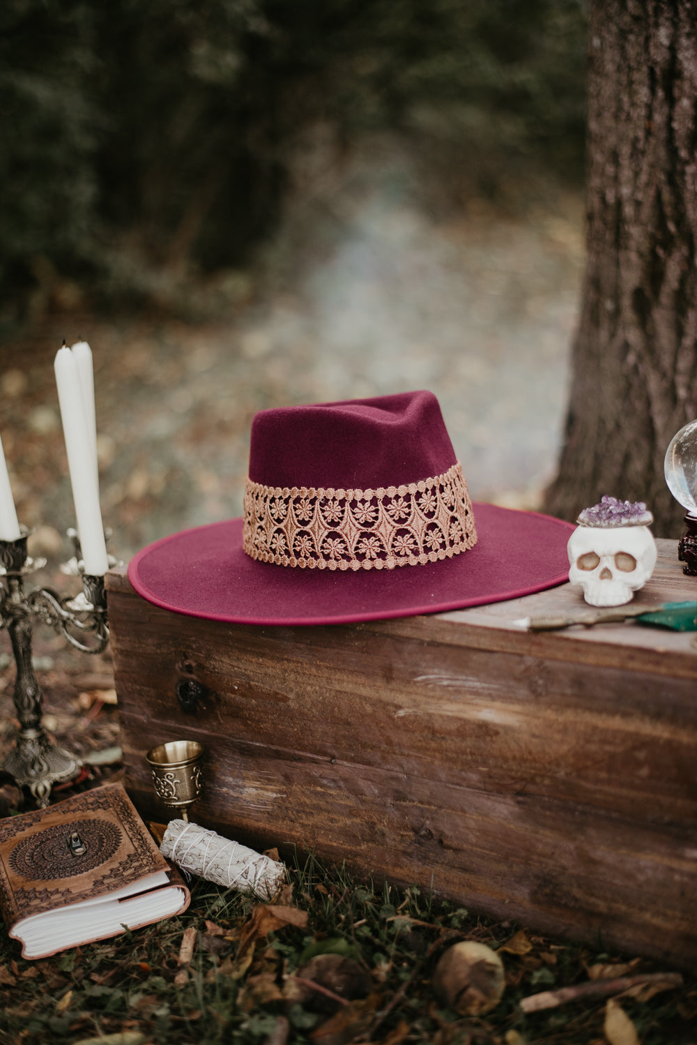 Palmer Rancher Hat, Burgundy