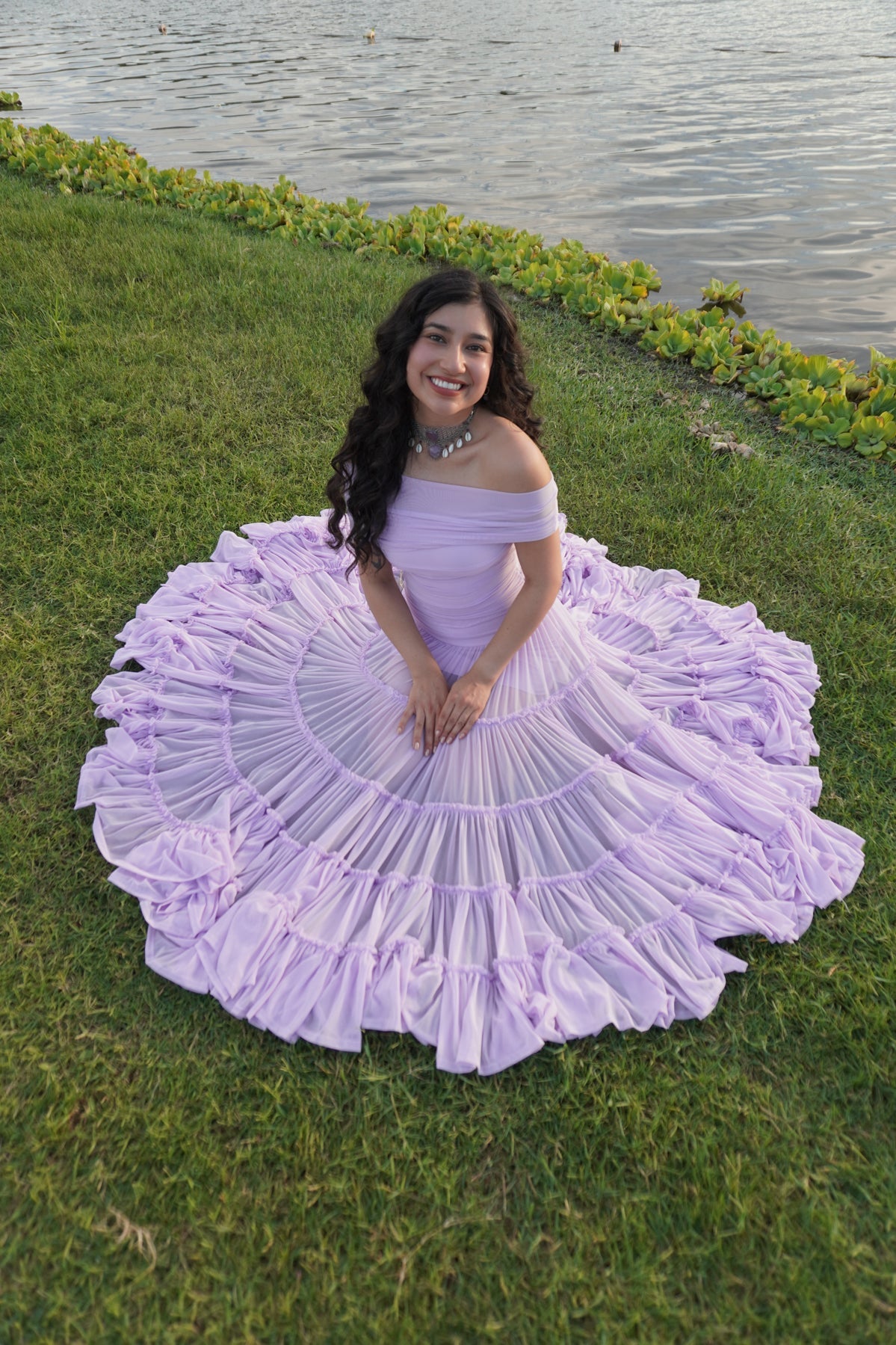 Off the Shoulder Tiered Gown by TransformationsbyTracy - DIY Upcycle Kit