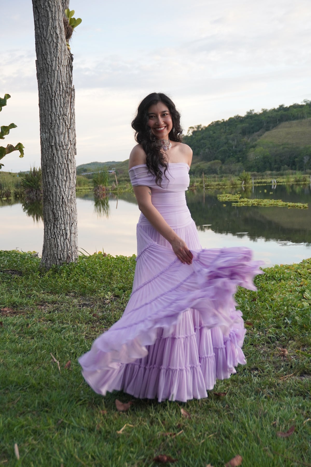Off the Shoulder Tiered Gown by TransformationsbyTracy - DIY Upcycle Kit
