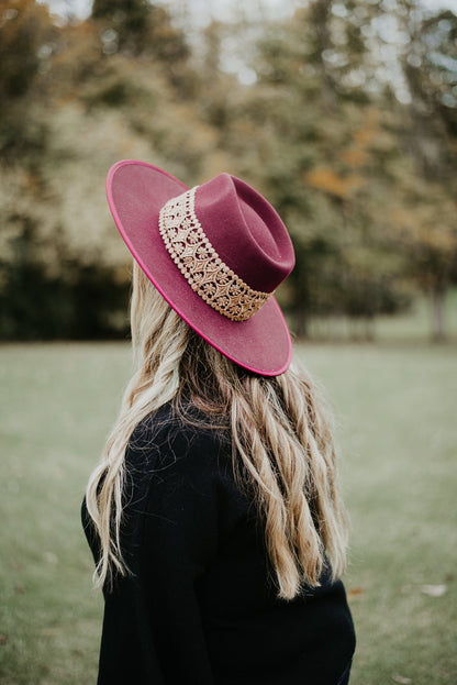 Palmer Rancher Hat, Burgundy