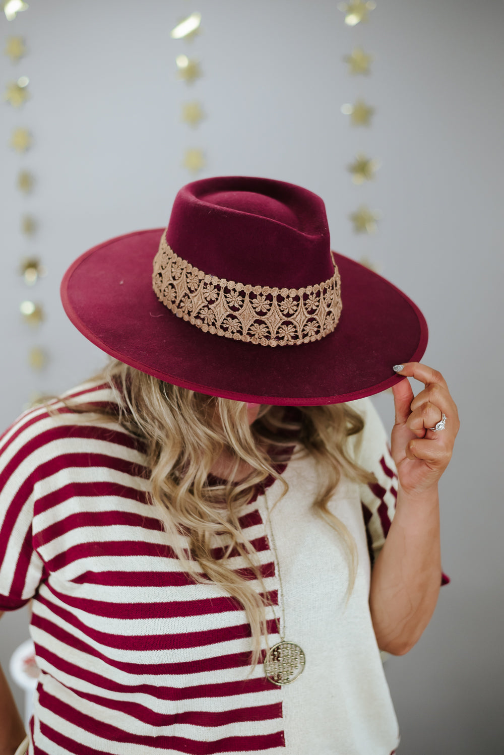 Palmer Rancher Hat, Burgundy