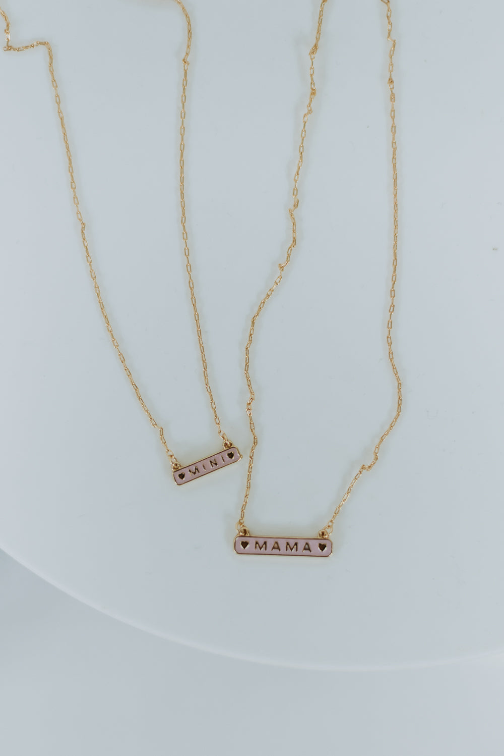 Mama & Mini Bar Necklace , PURPLE
