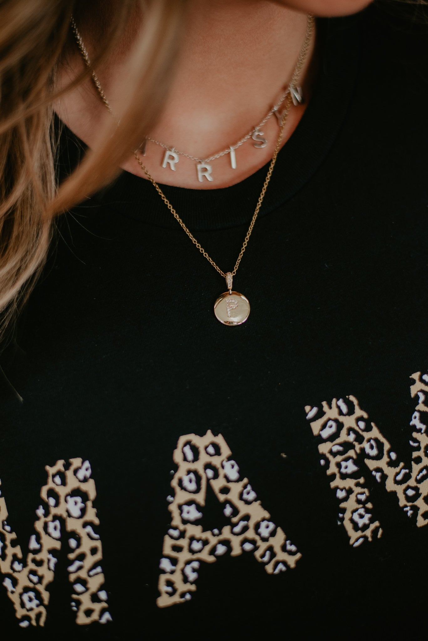Initial Pendant Necklace, Gold