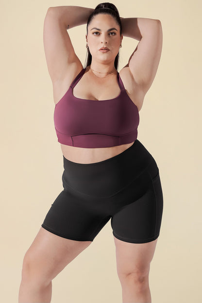 Daphne Corset Crop Top - Plum