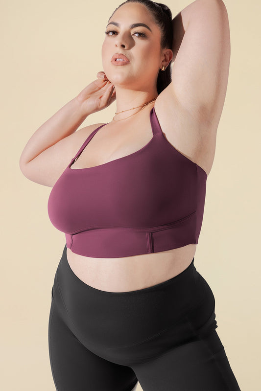 Daphne Corset Crop Top - Plum