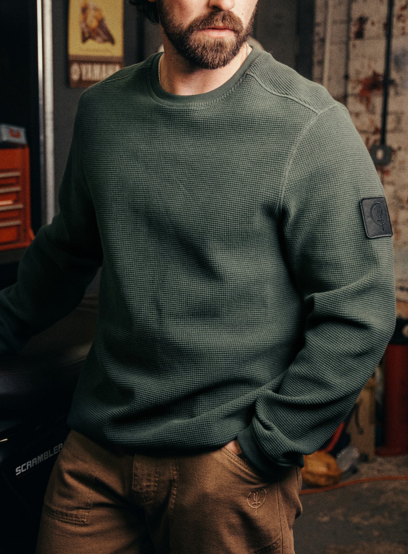 DISSIDENT WAFFLE LONG SLEEVE T-SHIRT