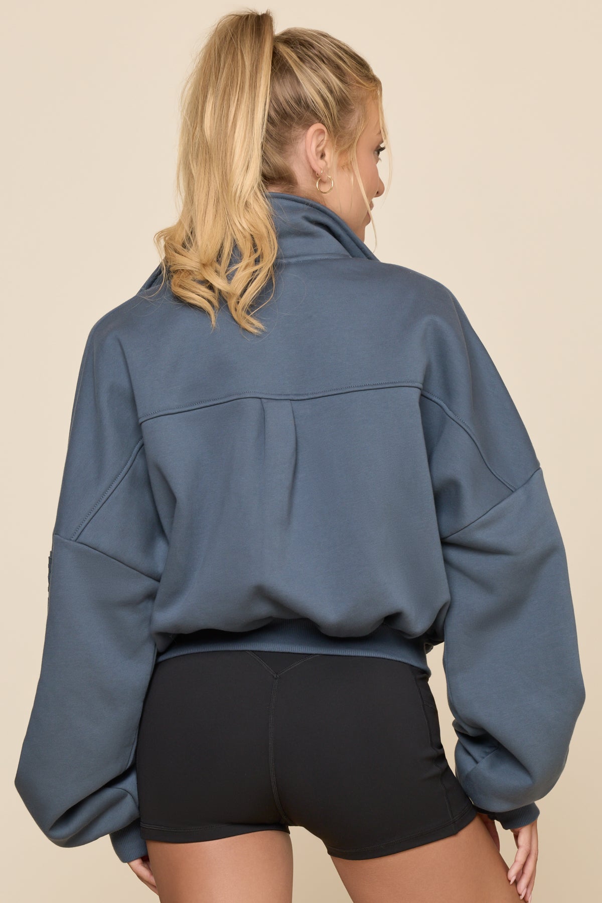 Cloud Bomber Jacket - Denim Blue
