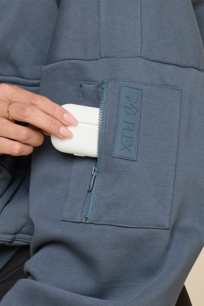Cloud Bomber Jacket - Denim Blue