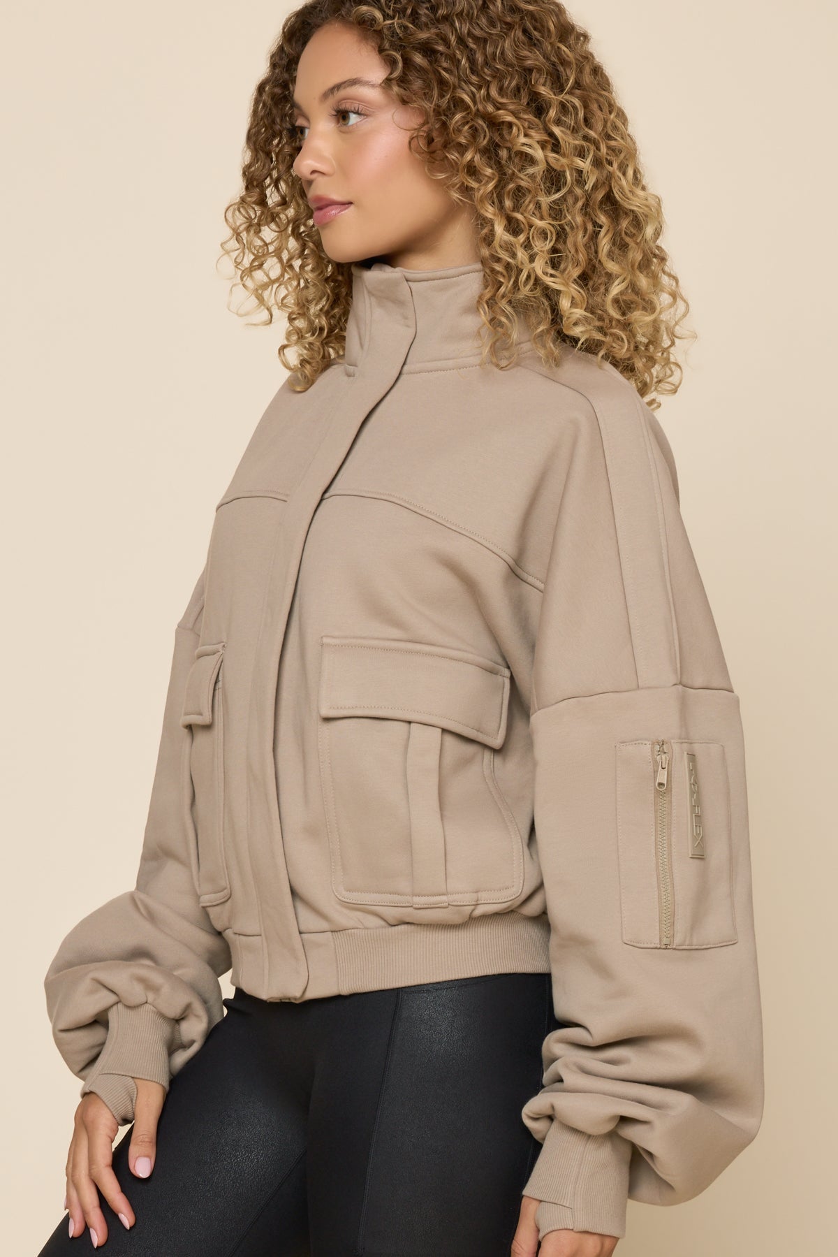 Cloud Bomber Jacket - Taupe