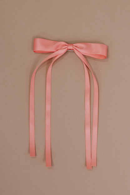Dainty Bow Clip, Coral
