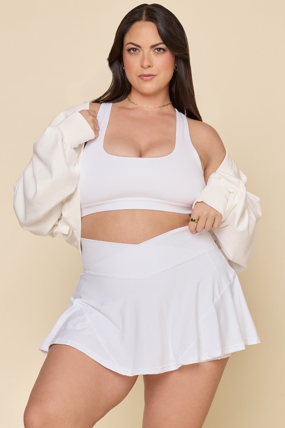 Crisscross Hourglass® Twirl Skort - White