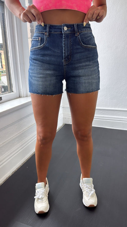 Bexley High Rise Denim Short, Dark