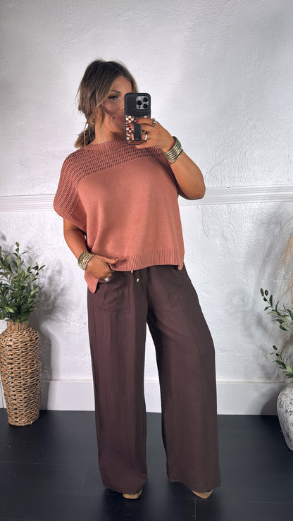 Joanie Relaxed Pant, Brown
