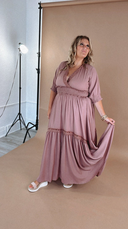 ECB Exclusive: Most Admired Maxi Dress , Blush
