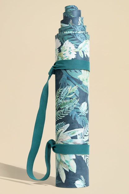 Vegan Suede Yoga Mat - Flourishing Foliage