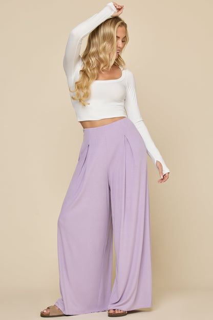 Go with the Flow Wide Leg Pant - Lavender Haze