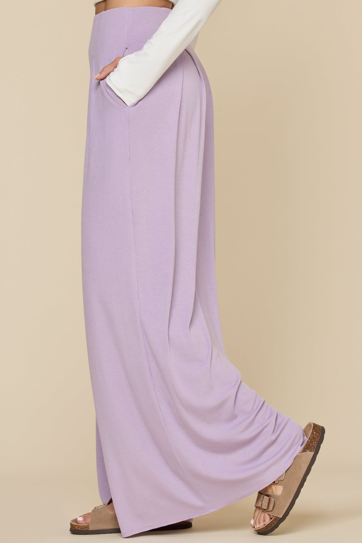 Go with the Flow Wide Leg Pant - Lavender Haze