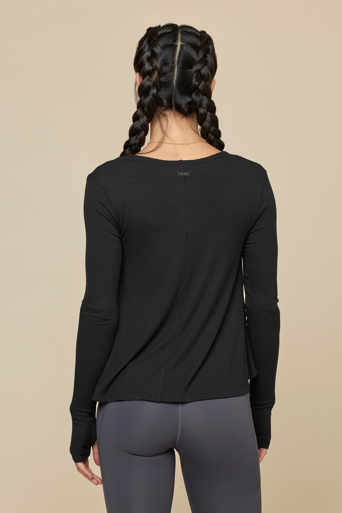 Go With The Flow Long Sleeve Top - Black