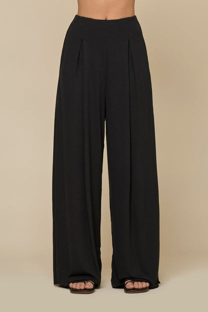 Go with the Flow Wide Leg Pant - Black