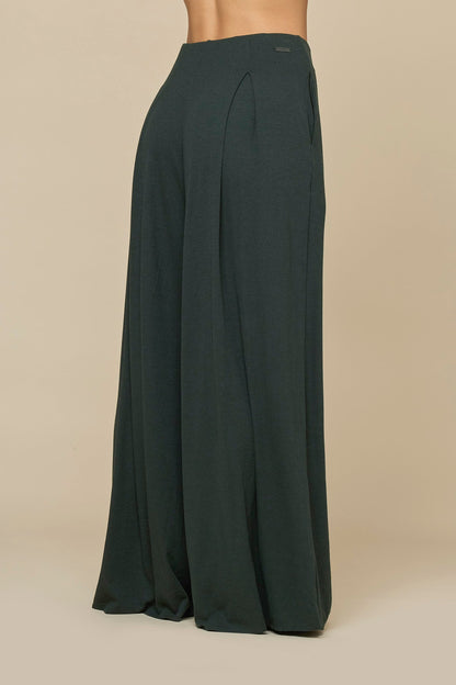 Go with the Flow Wide Leg Pant - Deep Forest