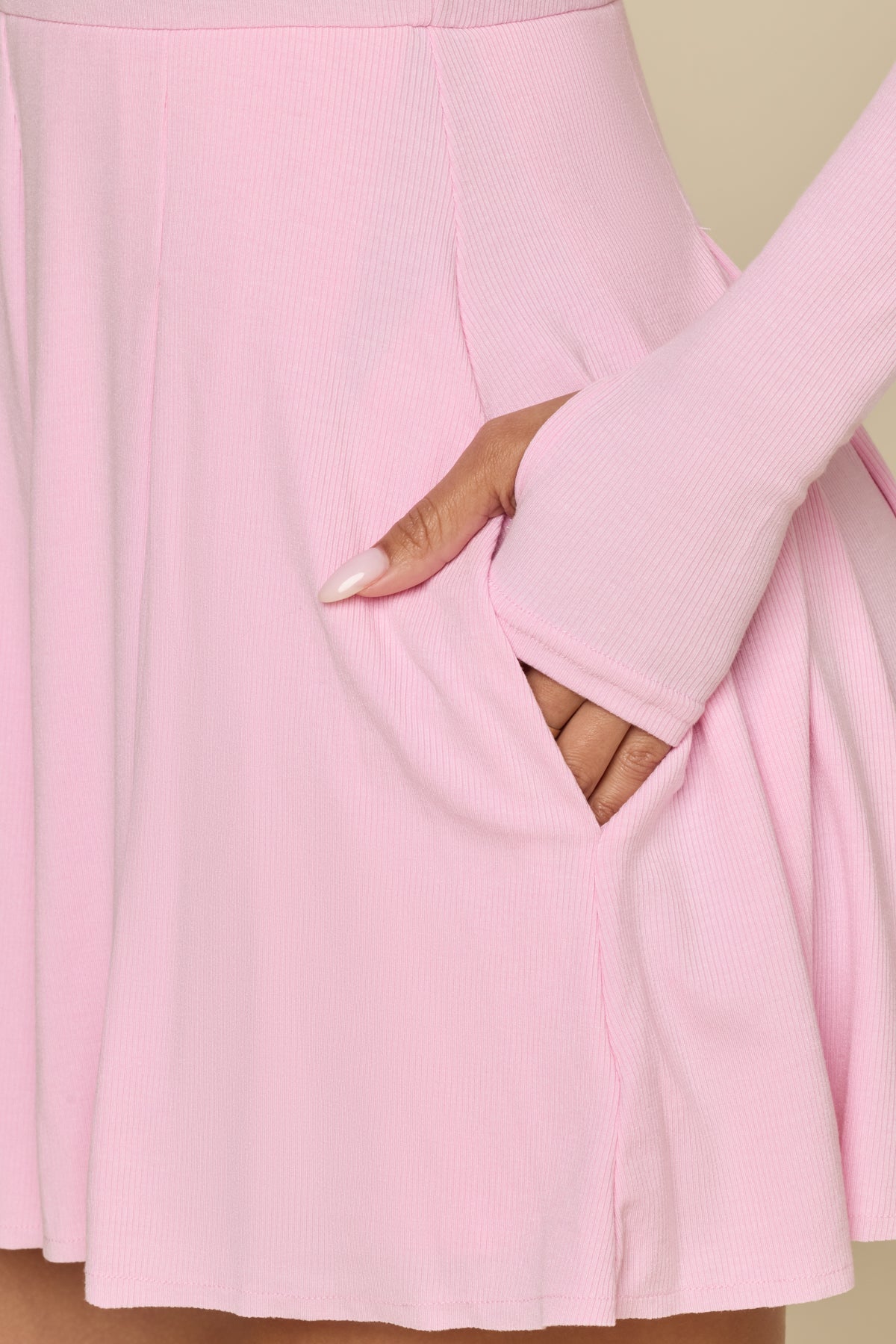 Go with the Flow Long Sleeve Romper - Bubblegum