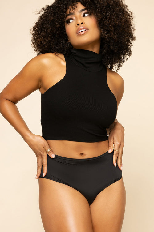 Next to Nothing Higher Rise Cheeky Panty - Black