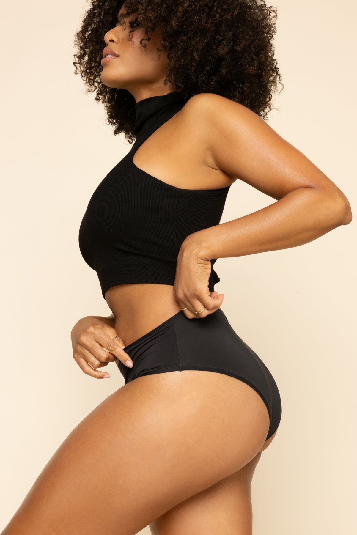 Next to Nothing Higher Rise Cheeky Panty - Black