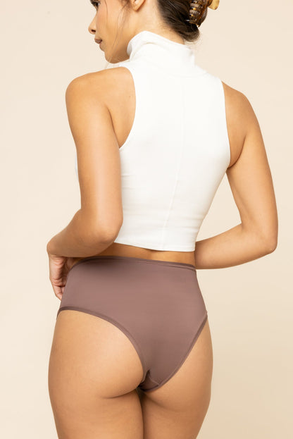 Next to Nothing Higher Rise Cheeky Panty - Dark Mocha