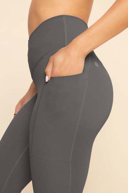 Crisscross Hourglass® Legging with Pockets - Slate