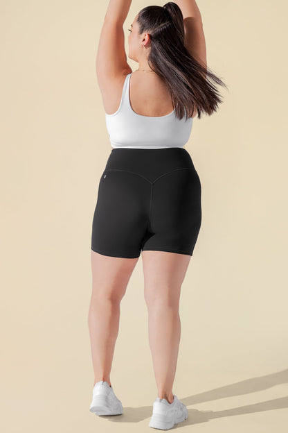 Crisscross Hourglass® Midi Short with Pockets - Black